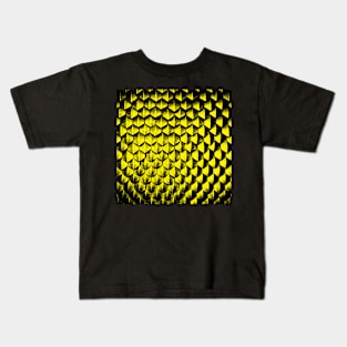 Amazingly Detailed Vector Graphic Yellow Dragon Scales Design Kids T-Shirt